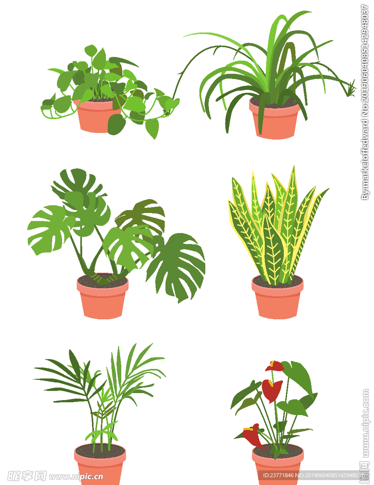 矢量盆栽