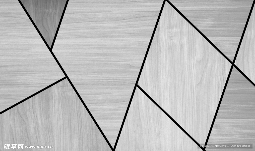 几何木板背景墙