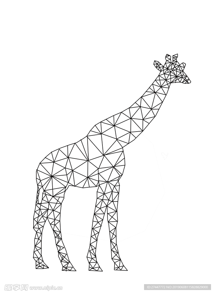 长颈鹿线条