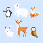 可爱动物矢量素材