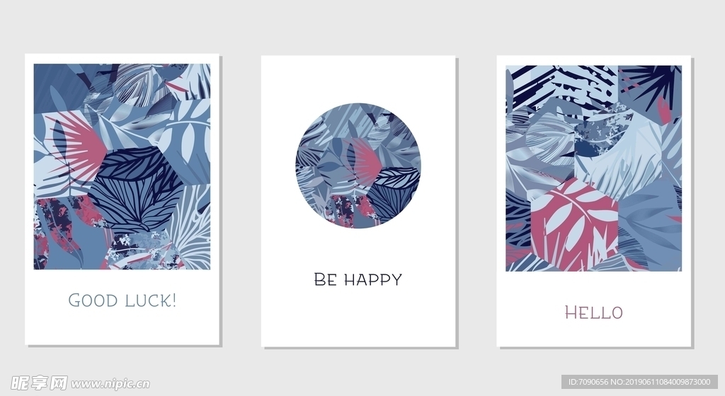 时尚唯美中式植物