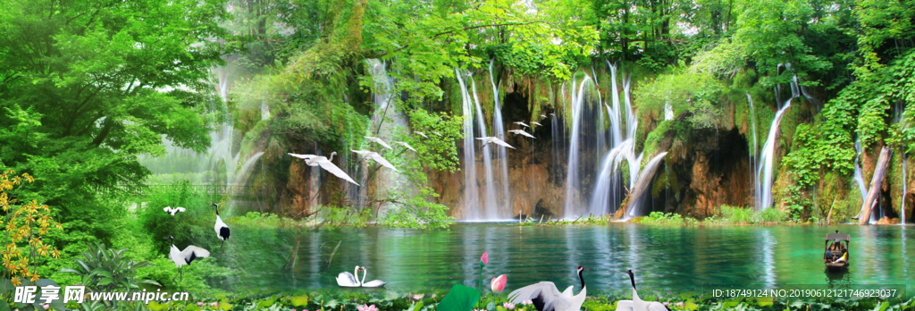 自然景观森林电视背景墙