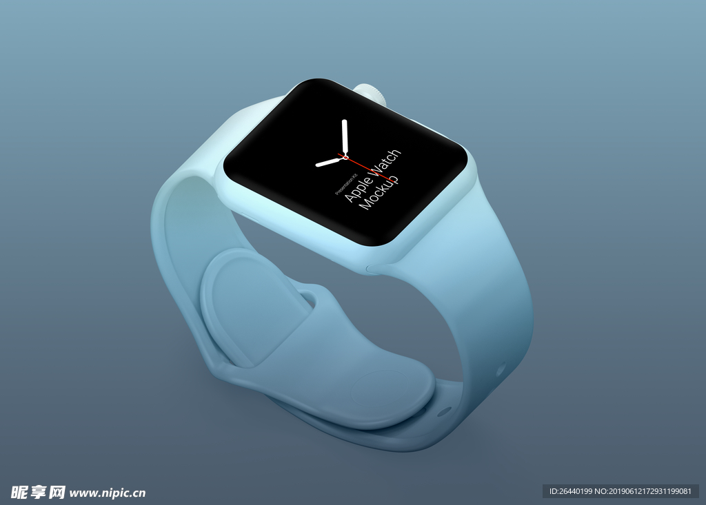 智能手表贴图样机设计手环数码模