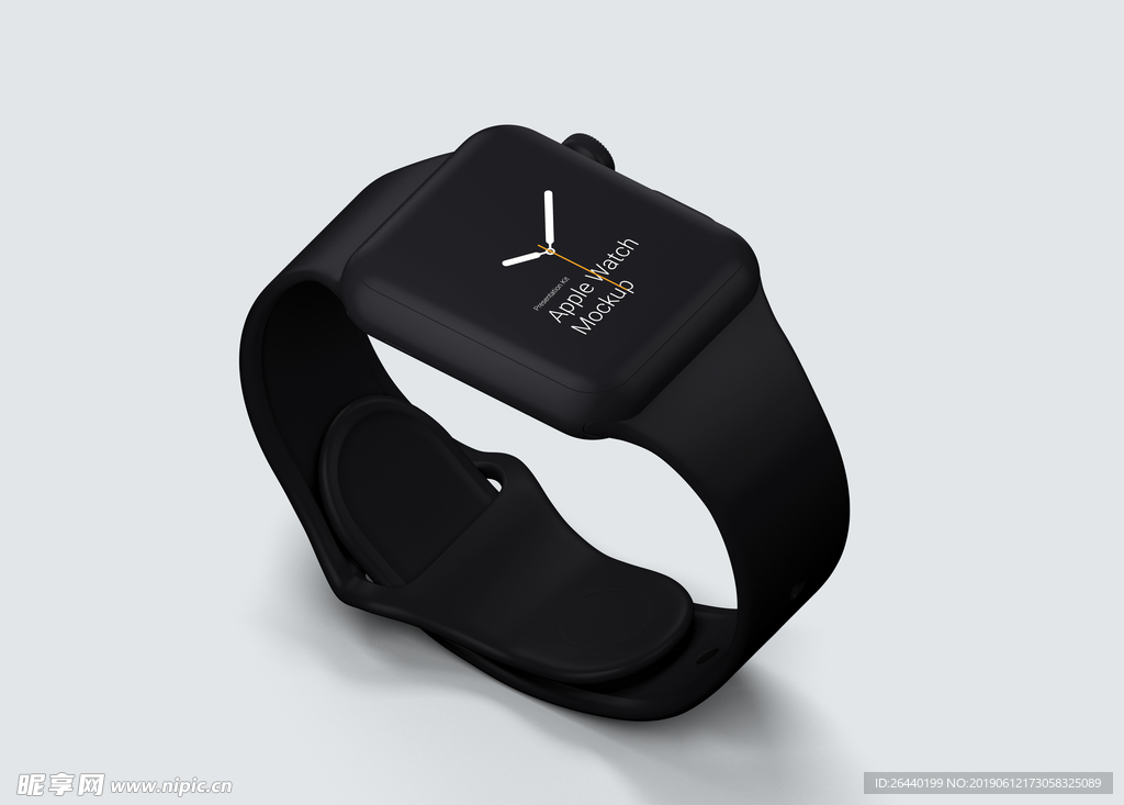 智能手表贴图样机设计手环数码模