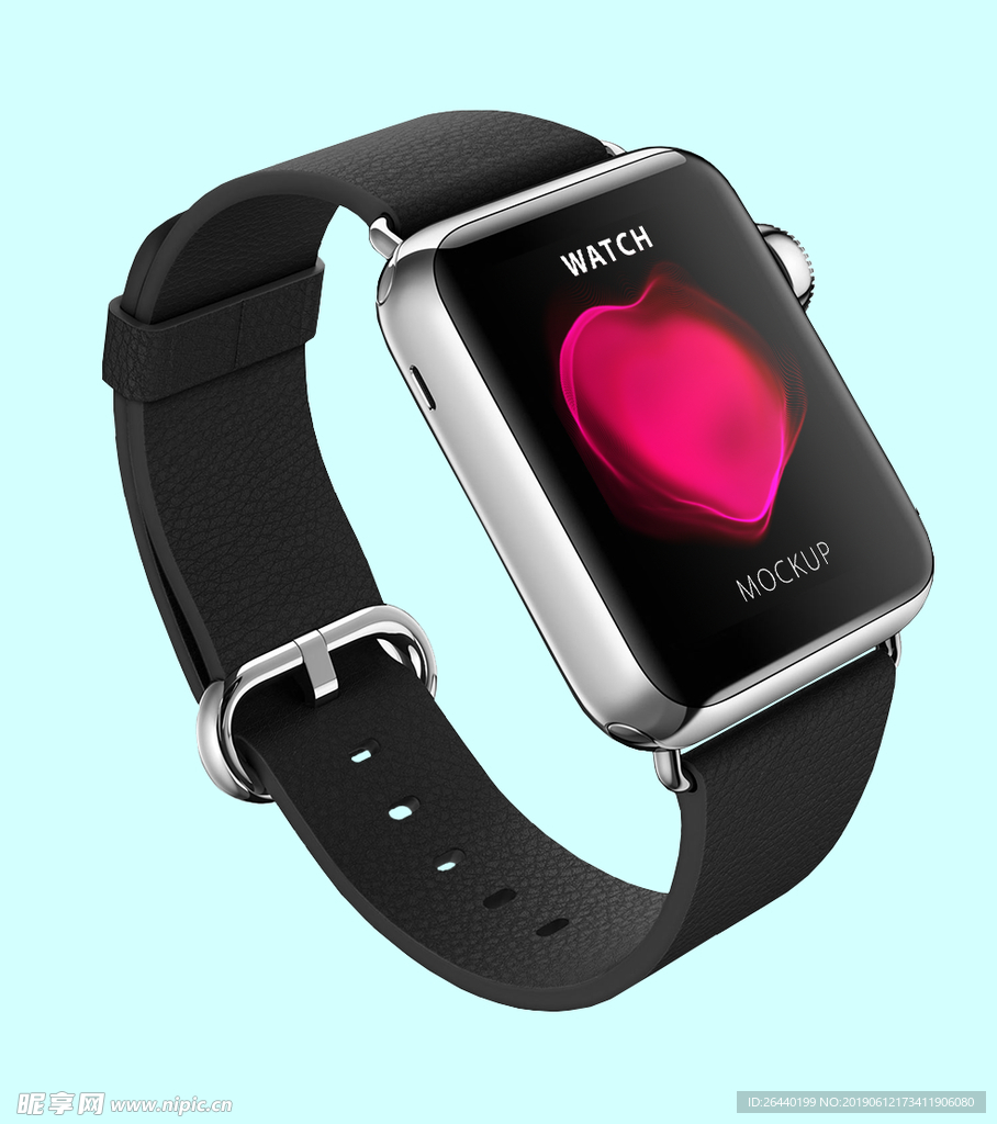 智能手表贴图样机设计手环数码模