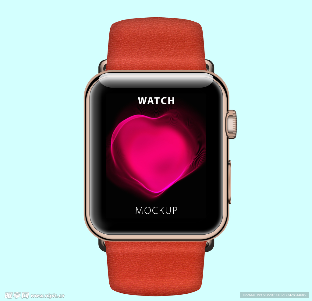 智能手表贴图样机设计手环数码模