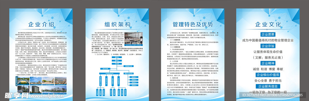 物业蓝色制度牌