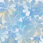 蓝色小清新花朵背景素材