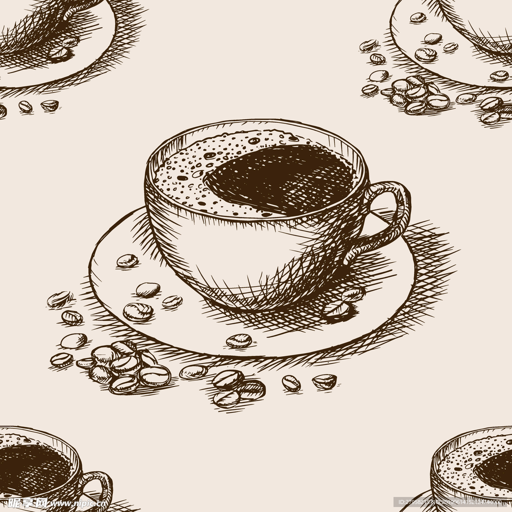 手绘咖啡