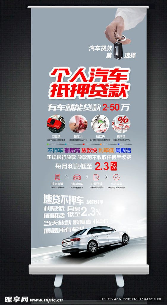 汽车贷款易拉宝