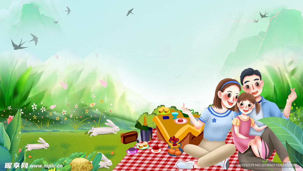 一家人野餐
