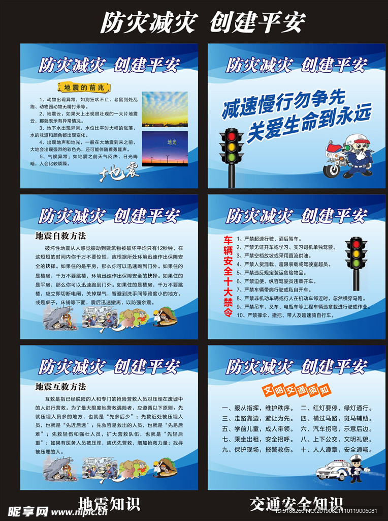 防灾减灾 地震知识 交通安全