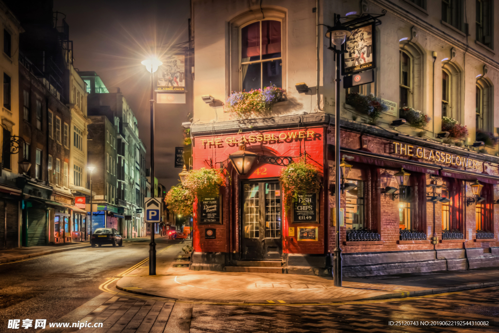 欧式3D立体怀旧复古街景背景墙