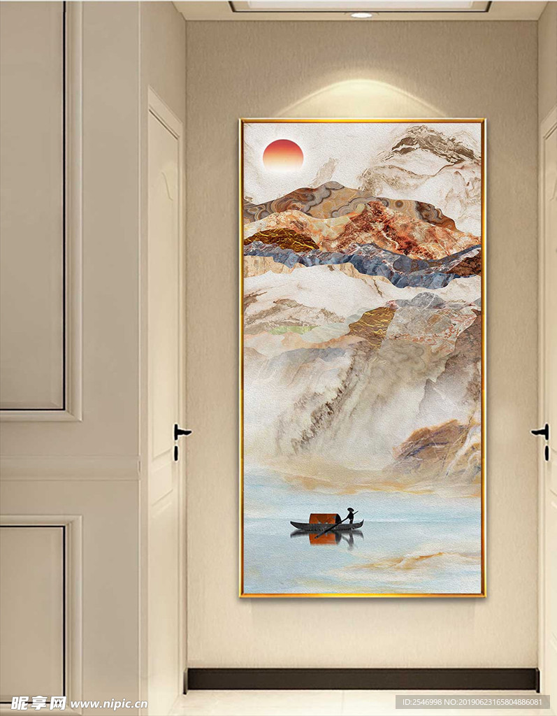 大理石山水装饰画