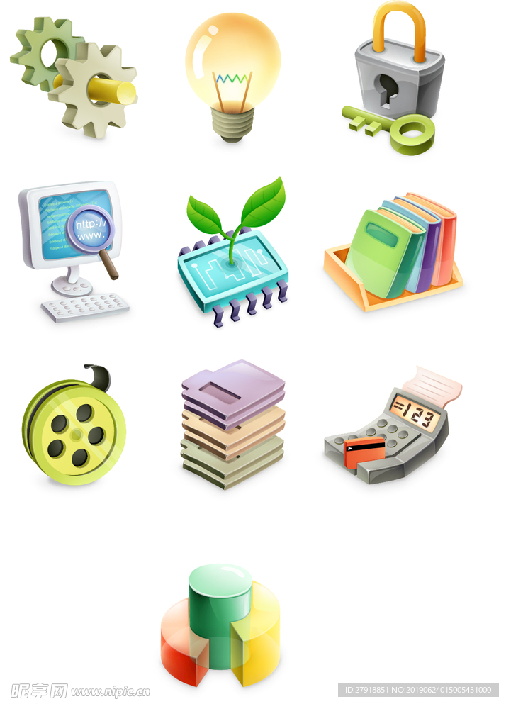 精美可爱立体图标矢量5