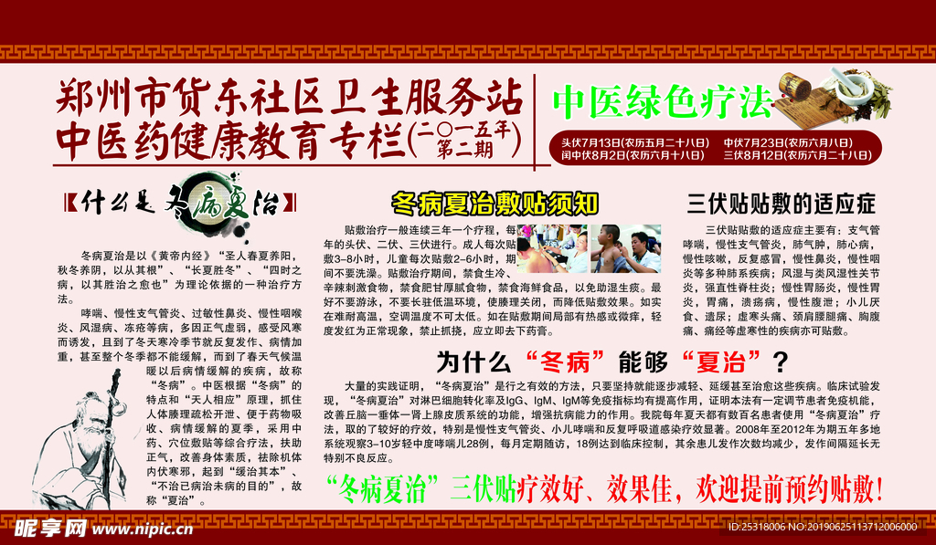 中医绿色疗法  展板