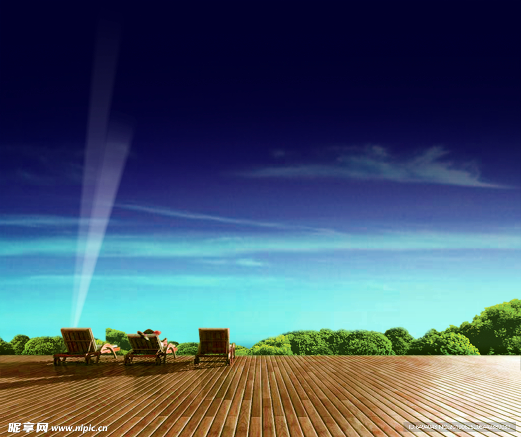 蓝天白云仰望星空