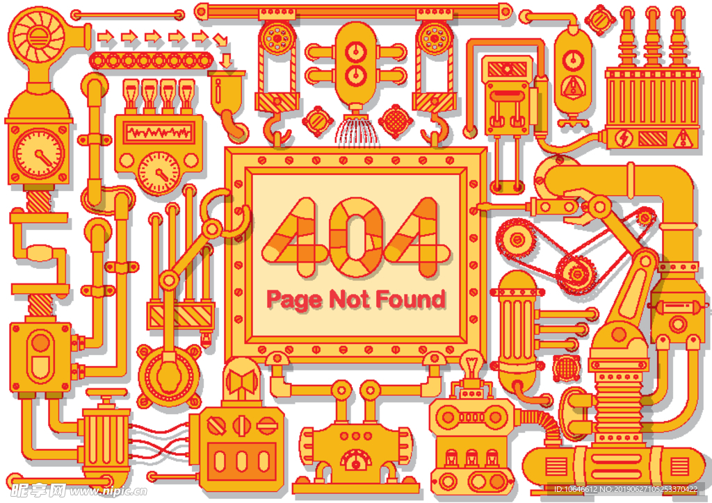 工业风 手绘 插画