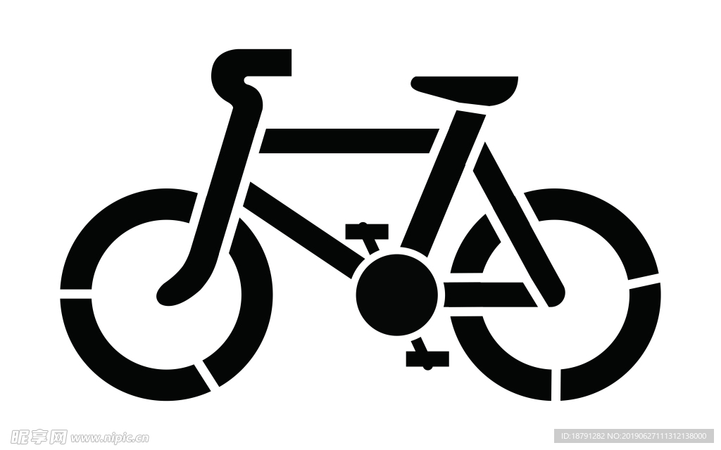 自行车 停放处 喷漆 镂空