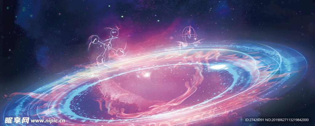 魔幻背景海报设计