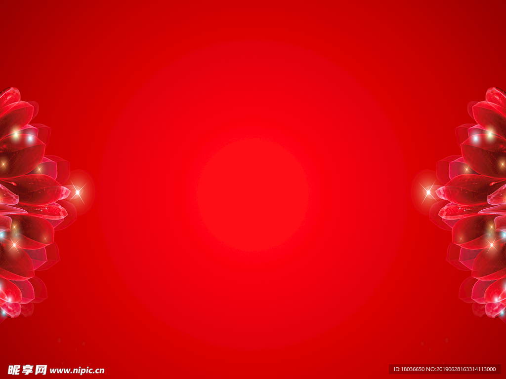 红色背景 花 开盘