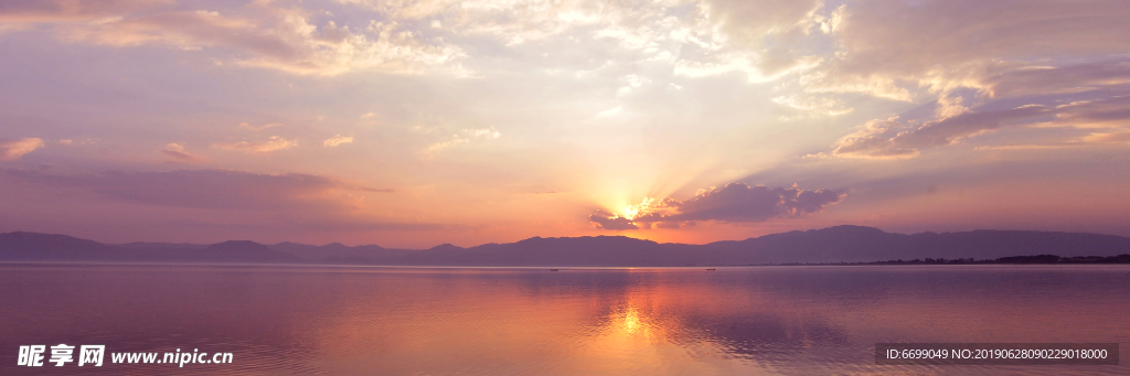 蓝天 白云 晚霞