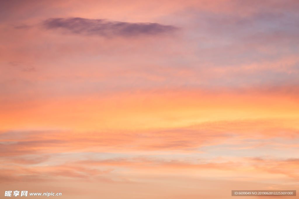 蓝天 白云 晚霞