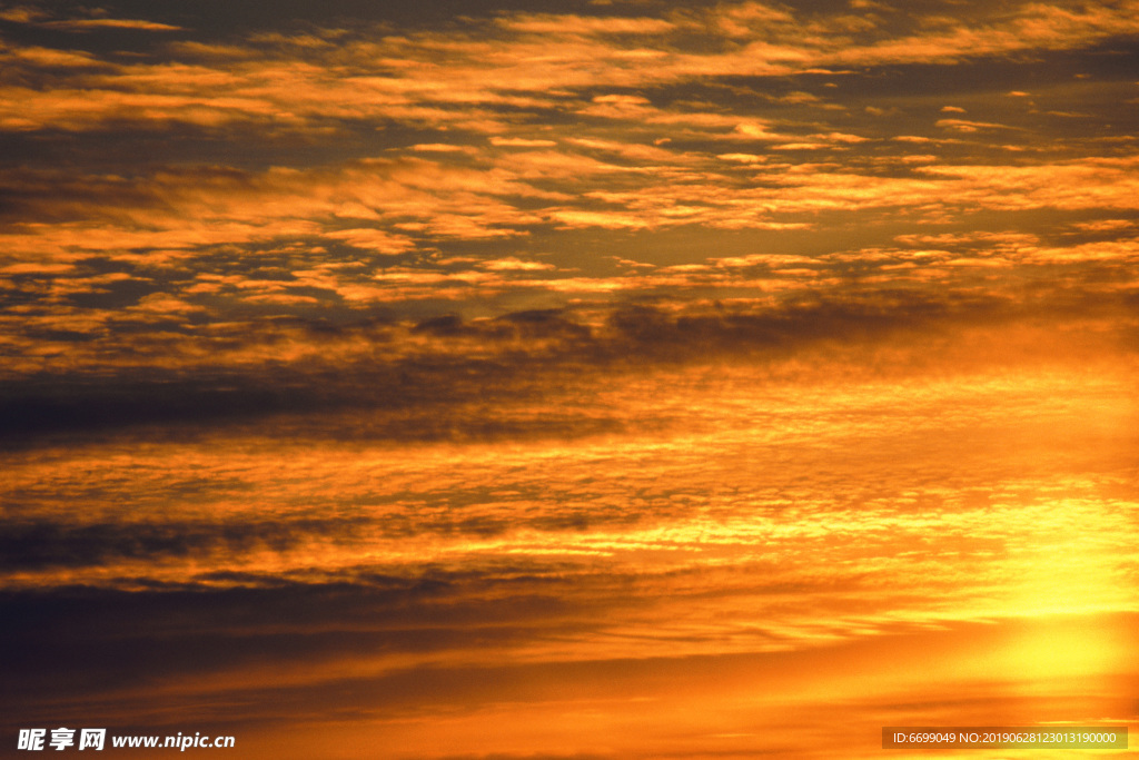 蓝天 白云 晚霞