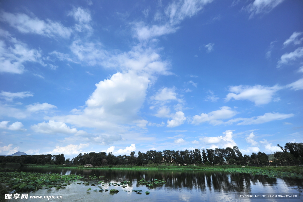 蓝天 白云 晚霞