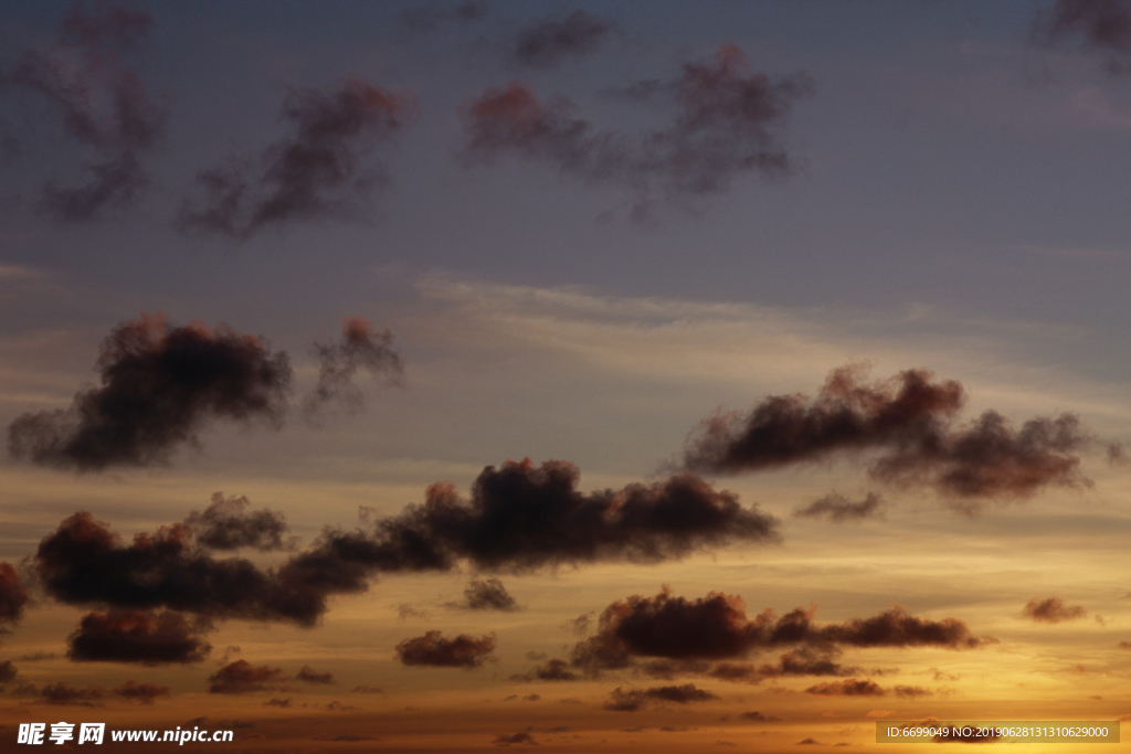 蓝天 白云 晚霞