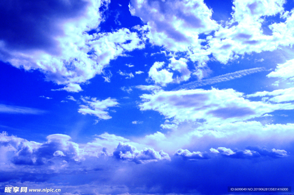 蓝天 白云 晚霞