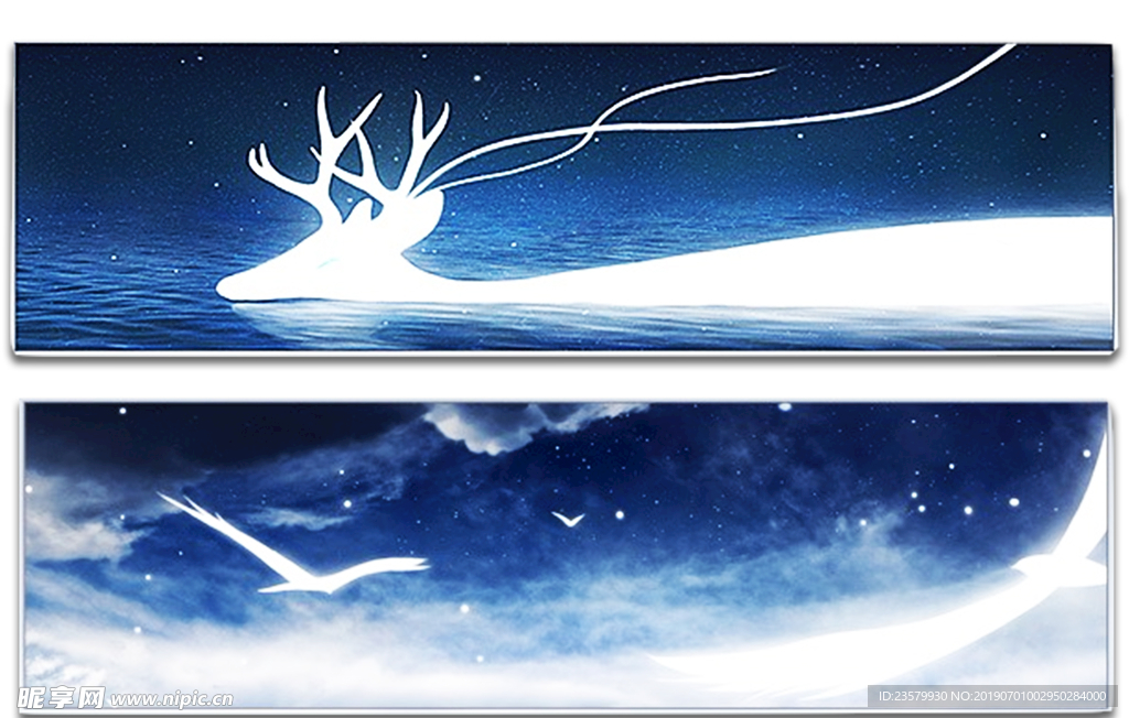 梦幻写意麋鹿画