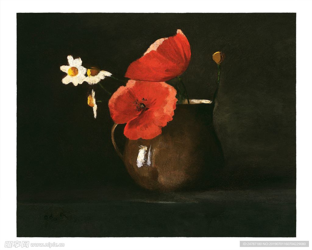 花朵静物油画