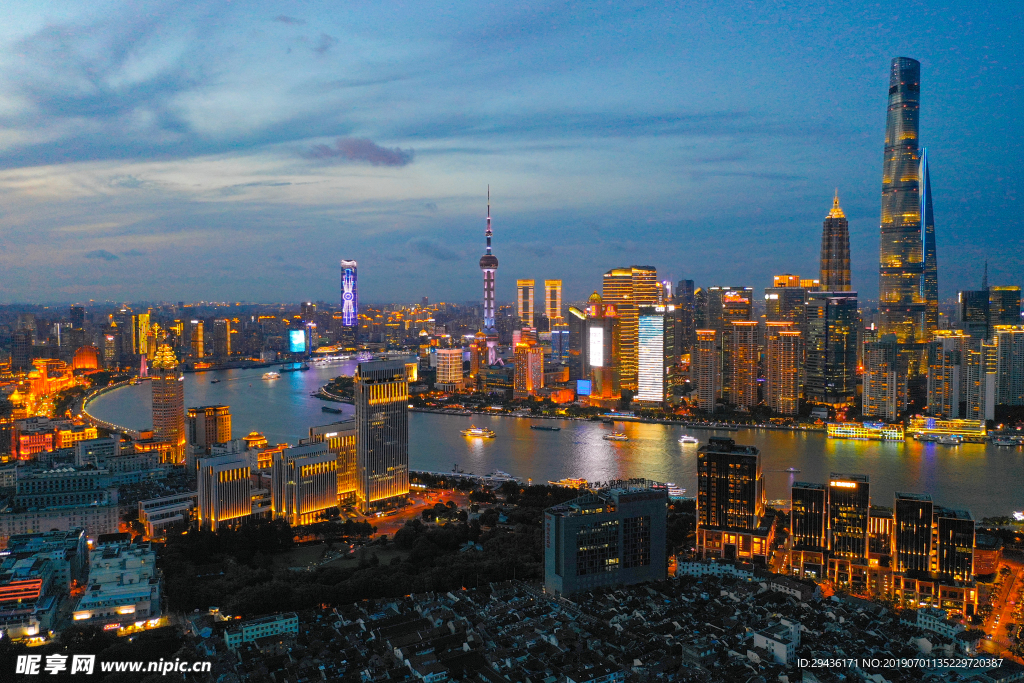 上海航拍夜景