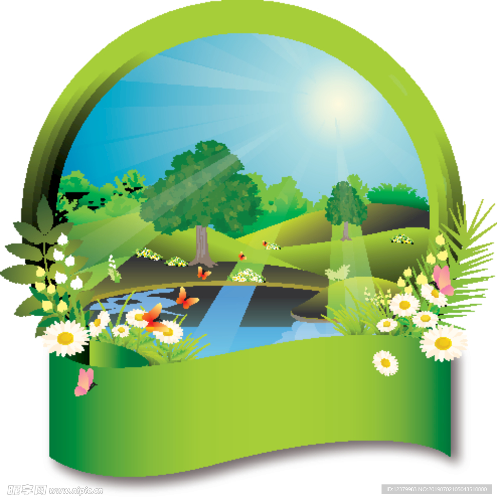 绿色森林环保标志