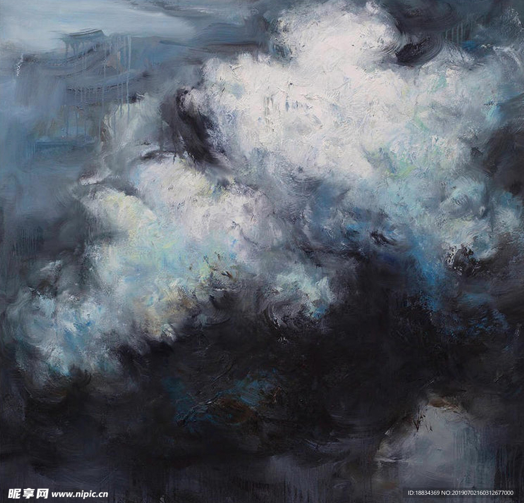 手绘抽象装饰画油画