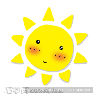 手绘卡通太阳