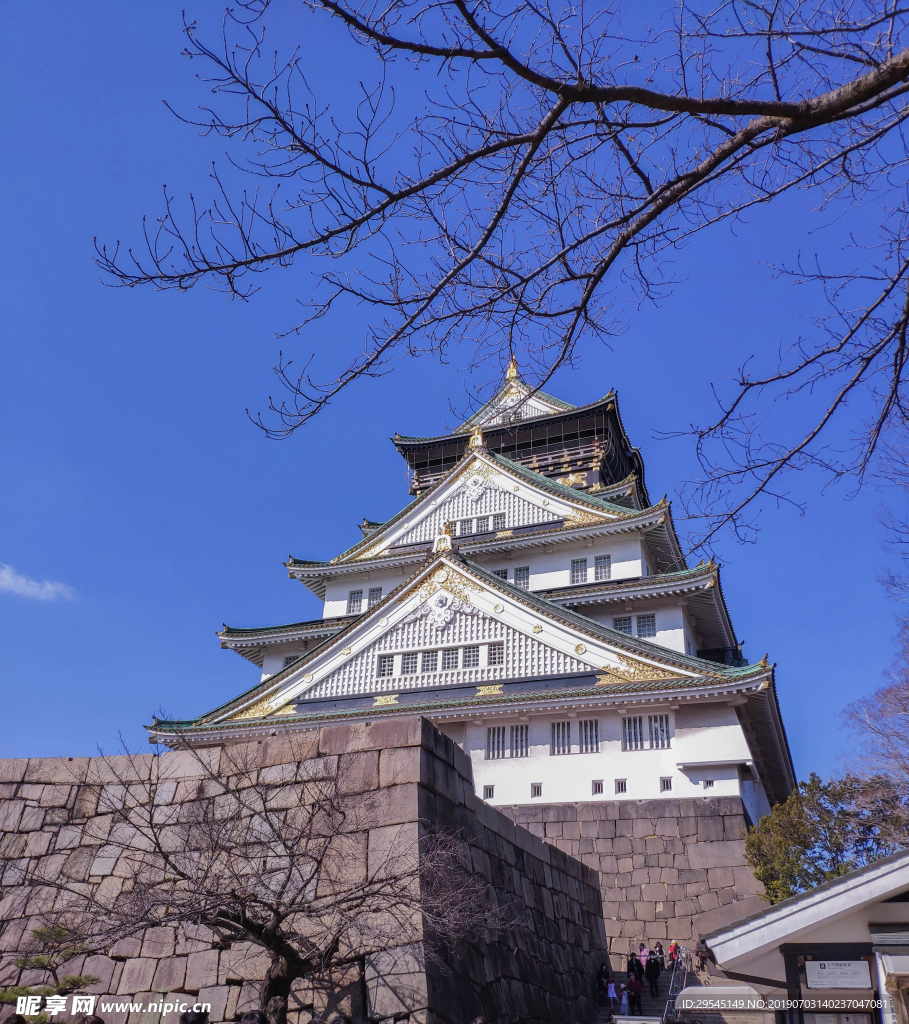 日本大阪市大阪城寺庙