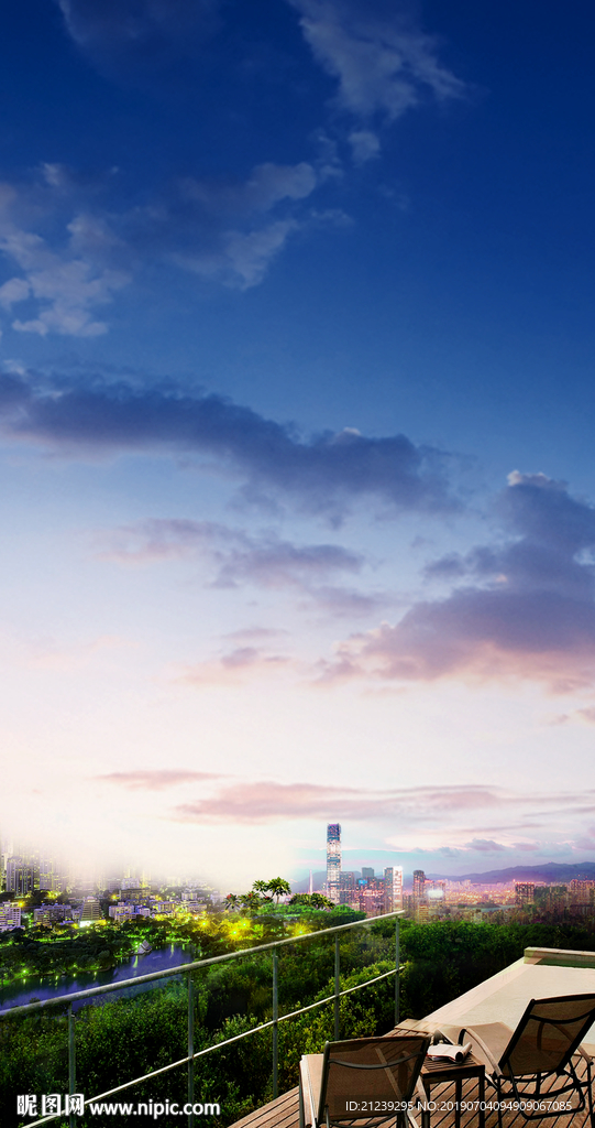 地产大平层地产海报阳台
