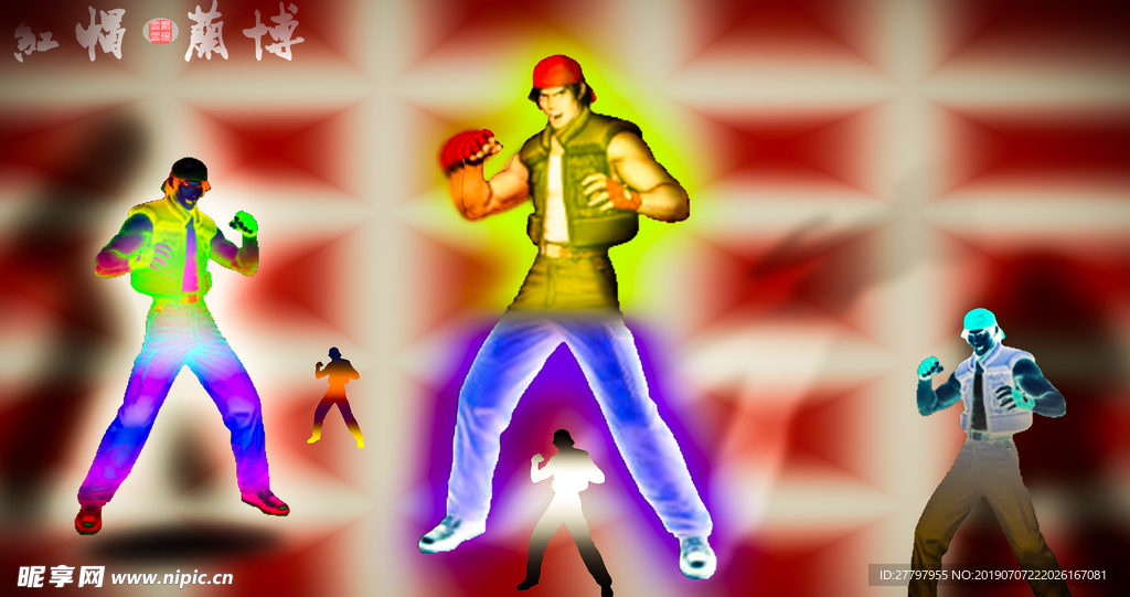 动漫人物特效红帽兰博未来科技感