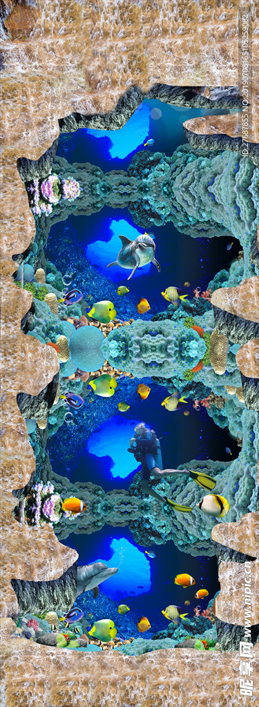 海底世界地板画