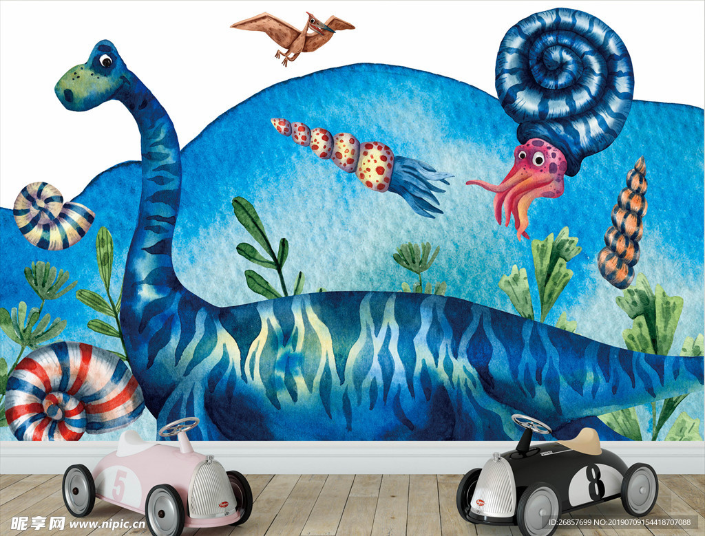 史前恐龙背景墙