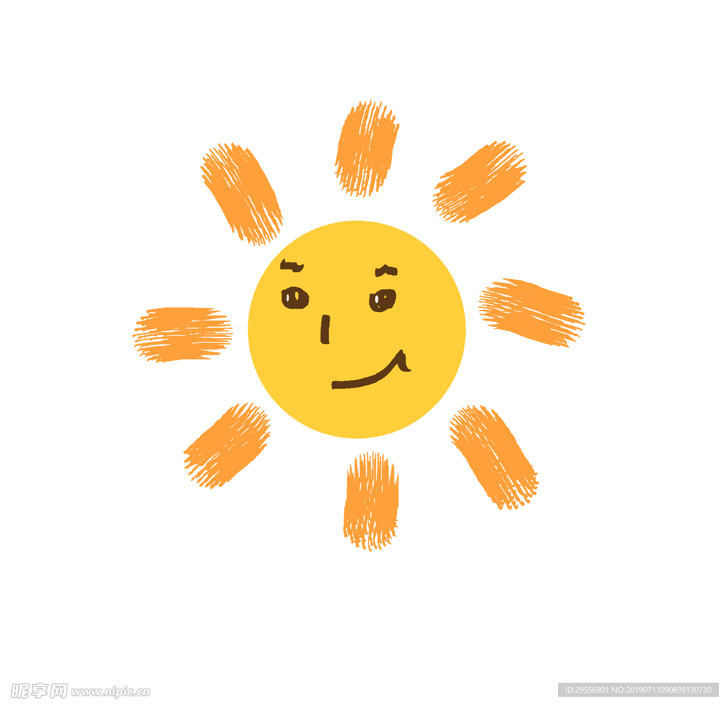 小清新可爱手绘太阳图标