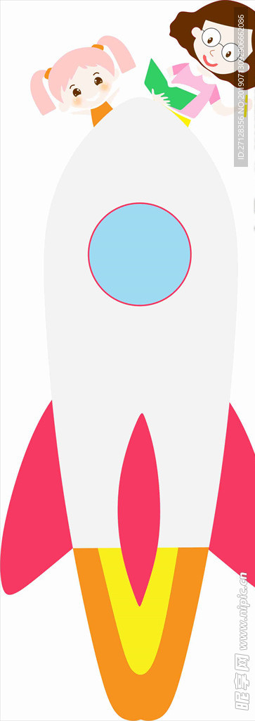 火箭人物矢量图