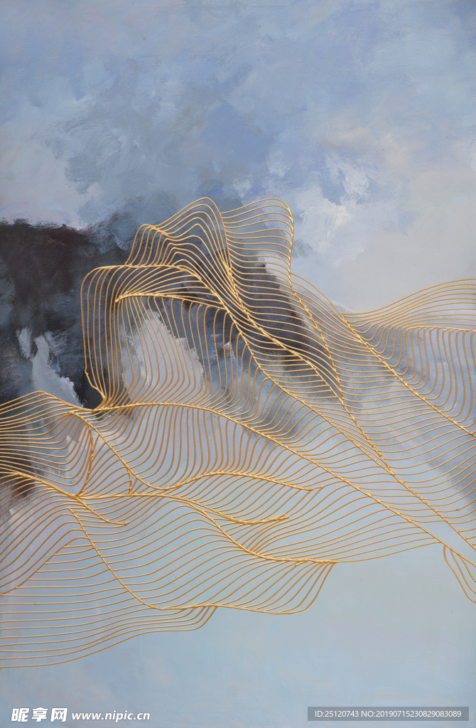 高清立体抽象油画艺术玄关