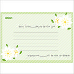 小清新手小雏菊写绿色贺卡