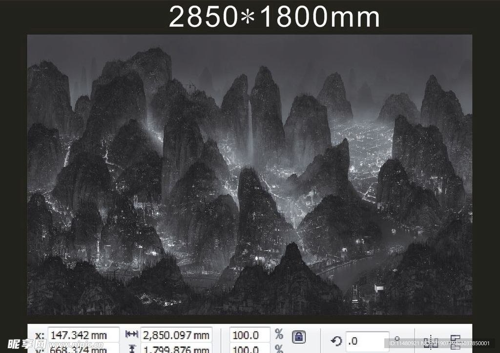 杨永梁 山水壁画 新中式壁画