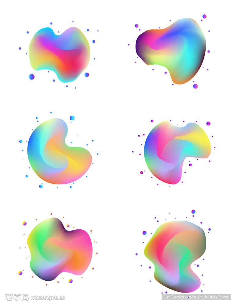 流体渐变曲面图形元素合集