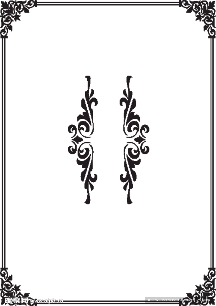 时尚花纹 矢量花纹 花瓣 边框