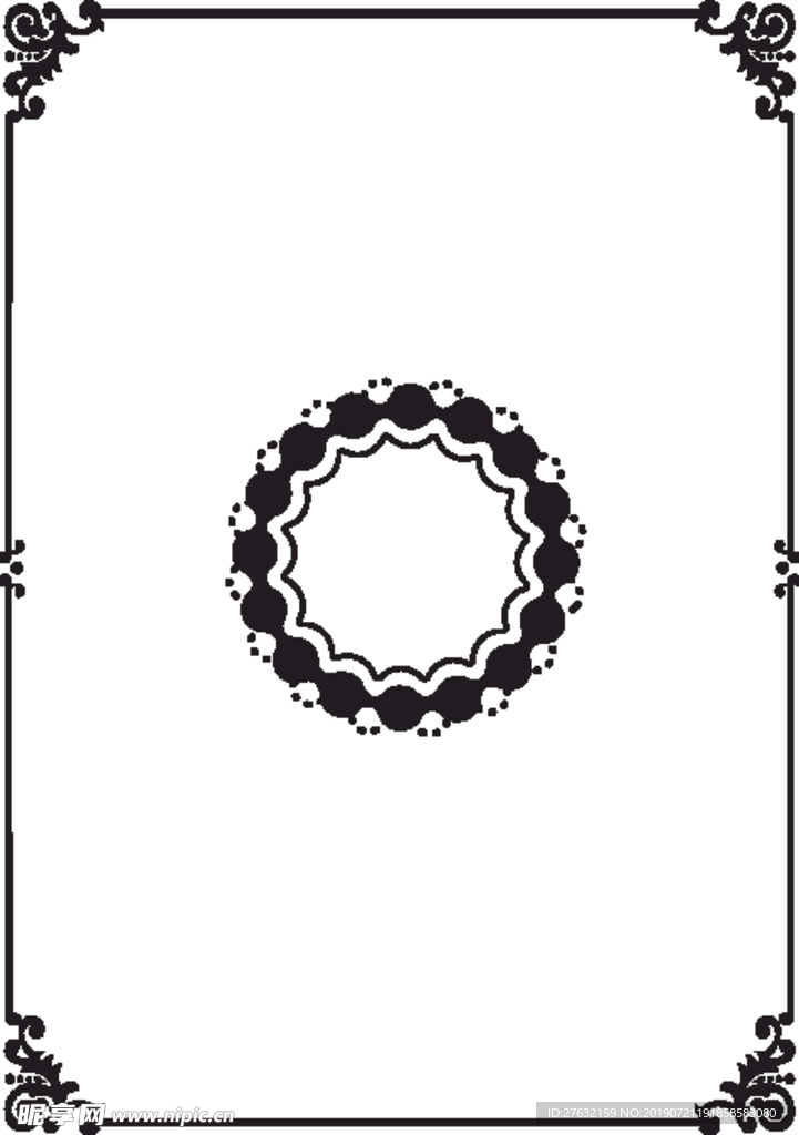 时尚花纹 矢量花纹 边框